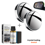 Miroir D'Angle Mort 2 Pcs, type ventouse + Crystal Coating