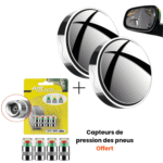 Miroir D'Angle Mort 2 Pcs, type ventouse + Capteurs de pression des pneus